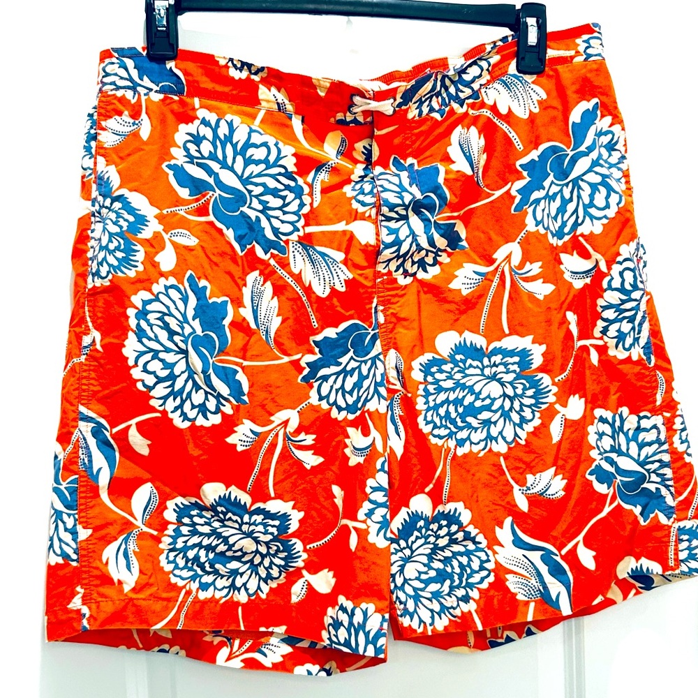 Vintage Polo Sport Ralph Lauren swim trunks floral print preppy sz XL